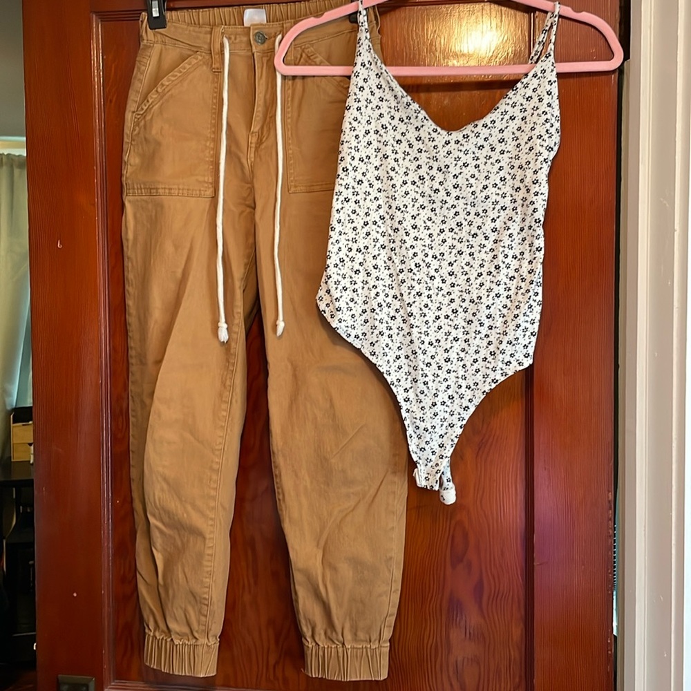 Pants and tank top!